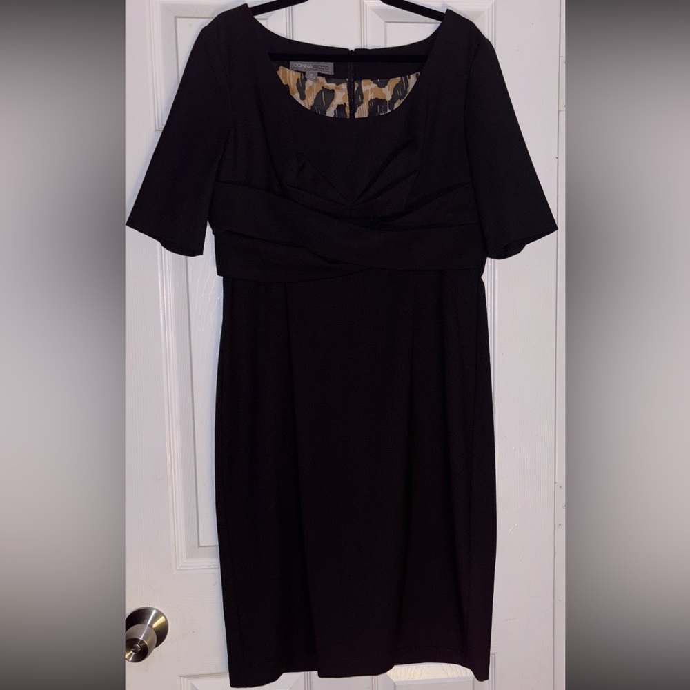 Donna Ricco Classic Black Long Sleeve Dress